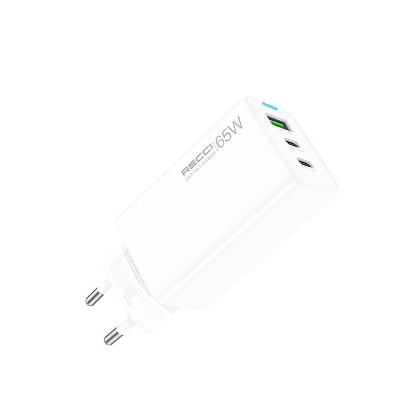Recci RC109E Type-C PD & USB-A GaN Teknolojili Hızlı Şarj Başlığı 65W Recci RC109E Type-C PD & USB-A GaN Teknolojili Hızlı Şarj Başlığı 65W